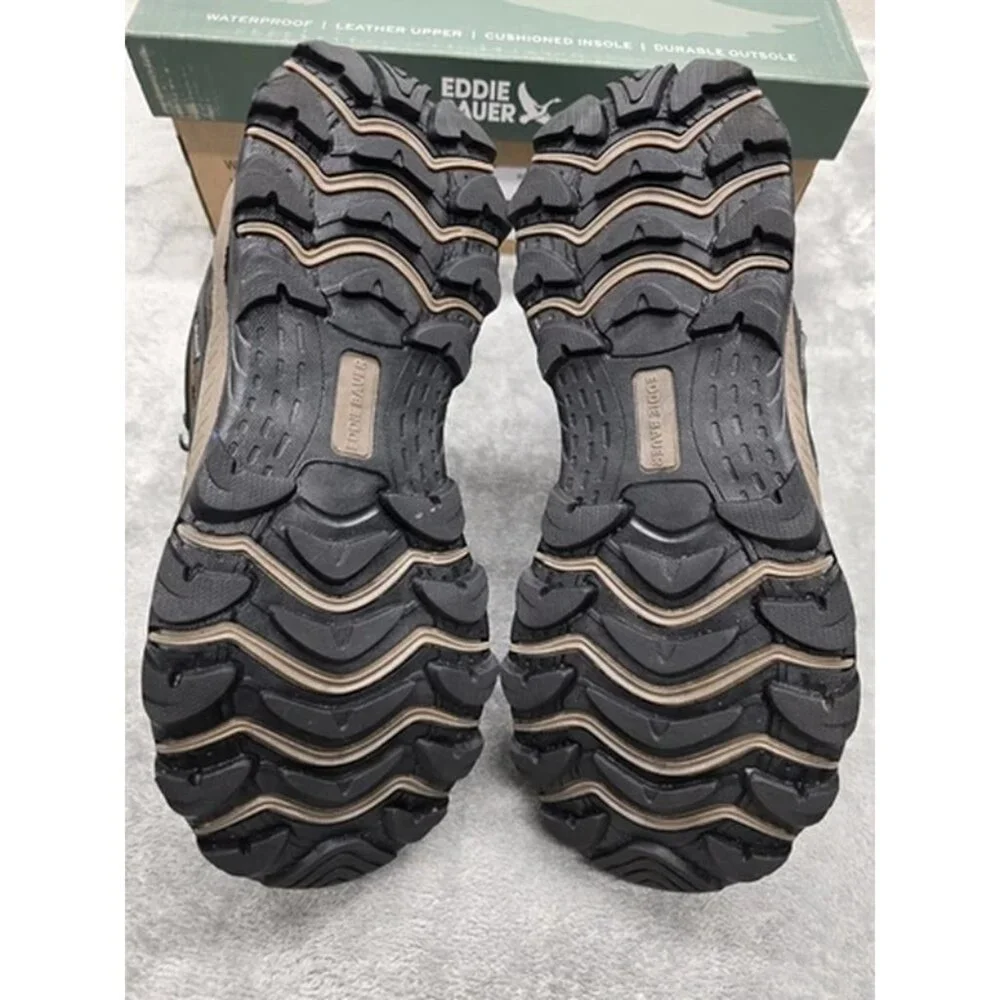 NEW Eddie Bauer Outdoor Boots, Mens US 8, Maple‎ Ridge,  Brown,  Leather Upper